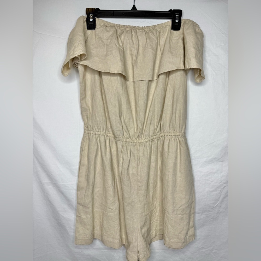 Ci Sono Strapless Cream Dress